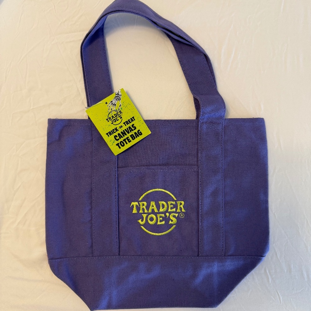 Trader joes mini canvas tote bag. Halloween collection.